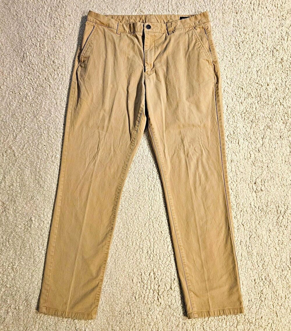 Bonobos Khaki Chino Pants Size Mens 36x32 (Fits 38) Slim Fit Cotton Floral